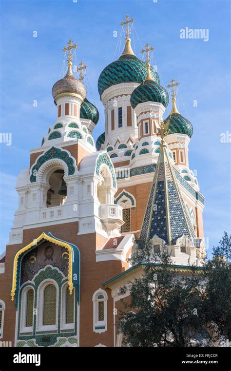 St Nicholas Russian Orthodox Church Nice France Stock Photo Alamy