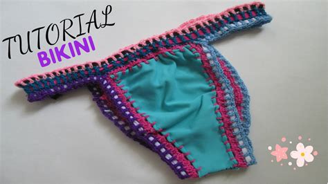 Bikini A Crochet Ganchillo Con Tela Tanga Paso A Paso Youtube