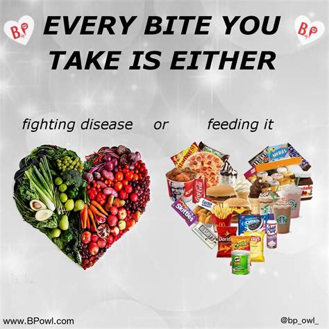 Every Bite You Take Either Fighting Disease Or Feeding It Health Food