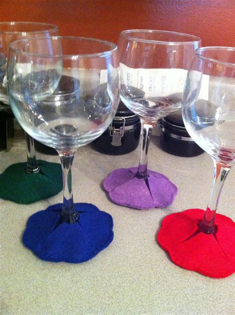 Wine Glass Coasters Can T Find A Tutorial But Looks Easy Enough Wine Glass Glass Glass Coasters