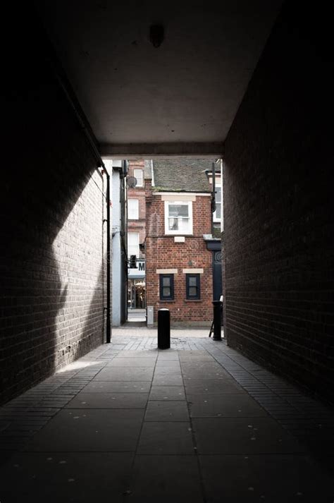 Dark Alley In A An Inner City Urban Environment Stock Photo Image Of