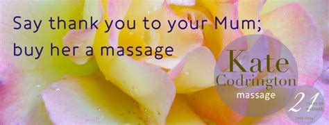 Mothers Day Massage Voucher Kate Codrington