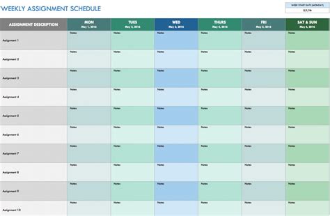 Monthly Schedule Template Excel Template Business