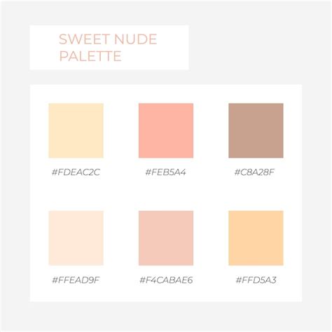 Premium Vector Trendy Pallete Of Color Cozy Nude Color Pallete Swatch Pastel Shade Tone With