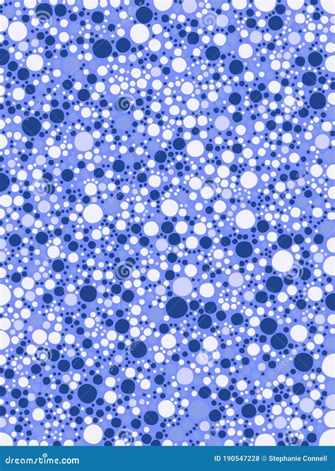 Blue Polka Dot Pattern Design For Wallpaper Background Textile Art