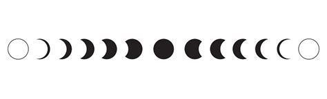 Moon Phases Icon On White Background Vector Illustration Stock