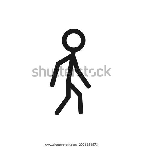 Vector Design Walking People Symbol Stickman Stock Vector Royalty Free