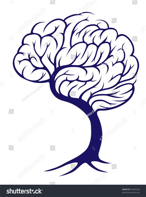 A Tree Growing In The Shape Of A Brain Stock Photo 91005536 Shutterstock