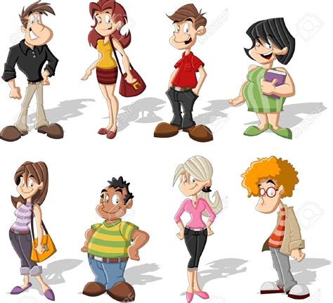 Image Result For Clipart Grupo De Gente Cartoon People Cartoon Kids