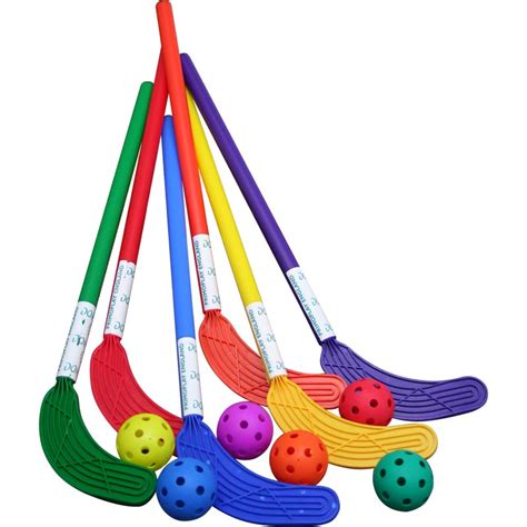 Playm8 Hockey Sticks And Balls 6 Pack 52cm