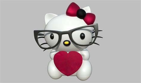 Hello Kitty Highpoly 3d Model Animated Rigged Cgtrader