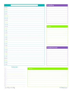 Hopefully you will find a format that works for you here. Personal Planner - Free Printables