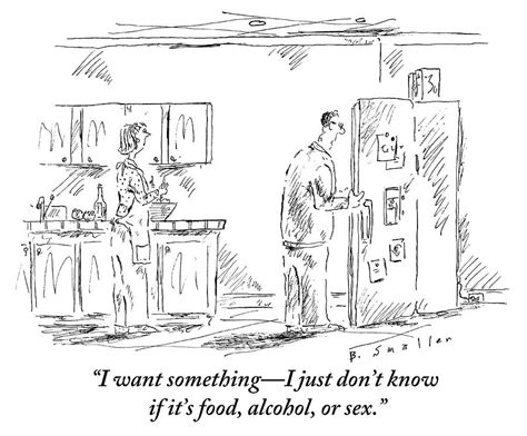 Food Alcohol Or Sex Drawing By Barbara Smaller Fine Art America