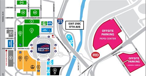 Pepsi Center Parking Map A Comprehensive Guide For Visitors Map Of
