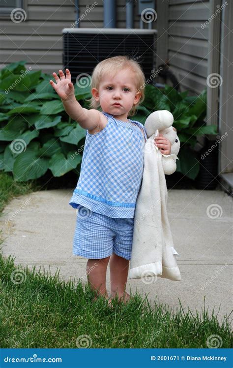 Toddler Waving Goodbye Stock Image Image Of Gesture Toddler 2601671