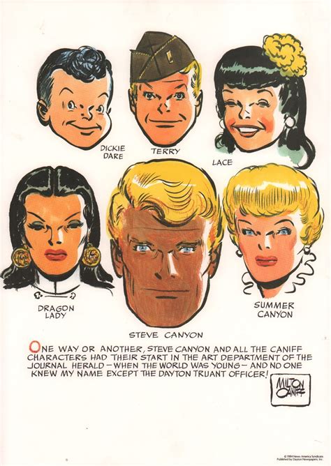 Milton Caniff Drew This Promotional Poster In 1984 For The Dayton Ohio