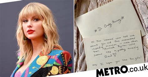 taylor swift sends fan ts and handwritten note to celebrate his phd metro news