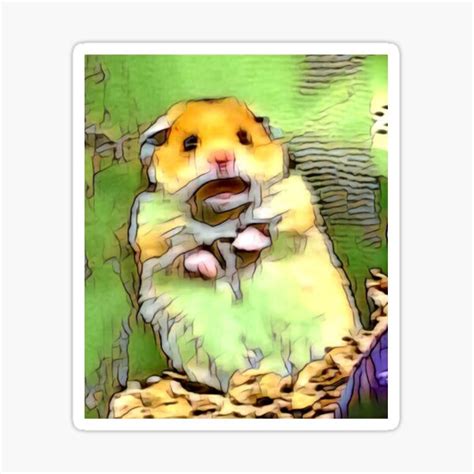 Scared Hamster Meme Sticker For Sale By Art Designs Pro Redbubble