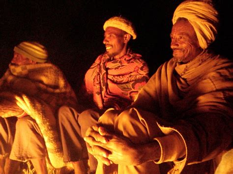 Ethiopian Tribesmen Visit The Campfire David Flickr