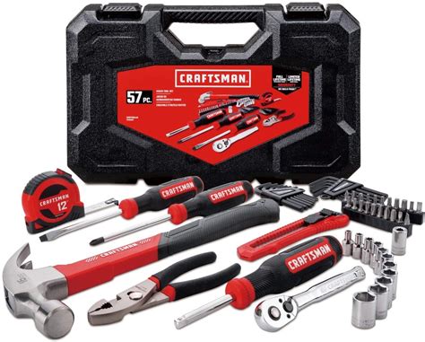 CRAFTSMAN Home Tool Kit / Mechanics Tools Kit, 57-Piece (CMMT99446 ...