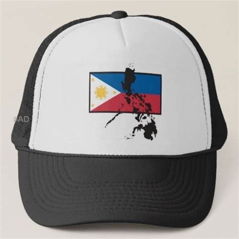 philippines map over flag trucker hat trucker hat trucker philippine map