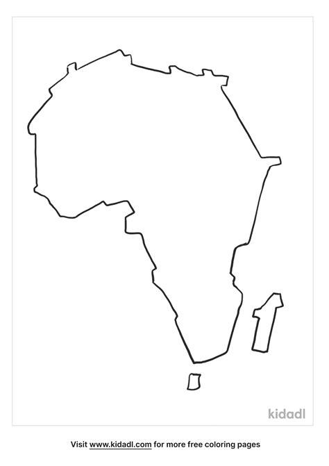 Africa Continent Coloring Page Africa Map Coloring Continent Pages