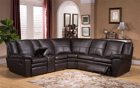 Amax Oregon Leather Sectional Reclining Sectional Leather Reclining