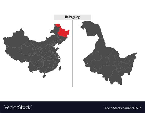 Map Of Heilongjiang Province Of China Royalty Free Vector