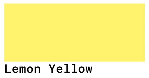 Lemon Yellow Color Codes The Hex Rgb And Cmyk Values That You Need