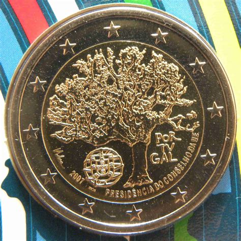 Portugal 2 Euro Münze Eu Ratspräsidentschaft 2007 Euro Muenzentv