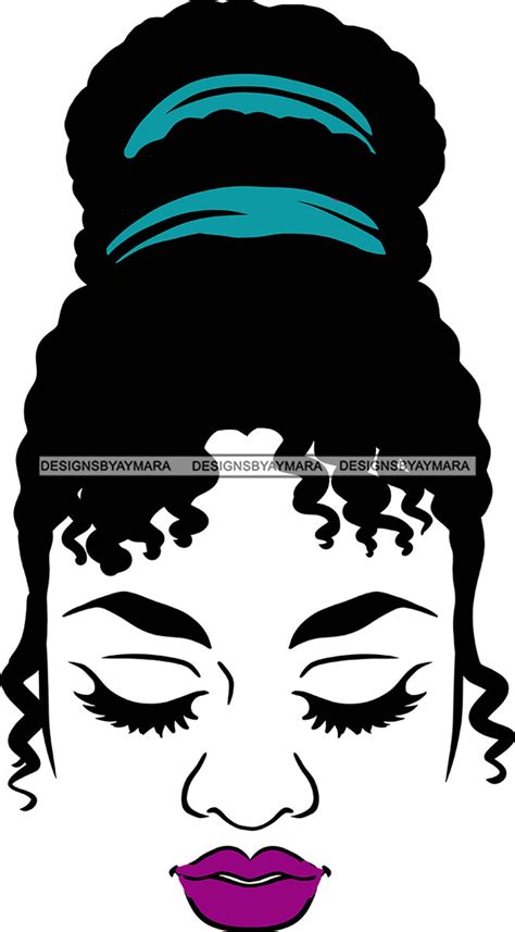 afro black goddess portrait bamboo hoop earrings sexy lips woman up do designsbyaymara