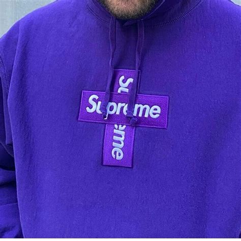 Supreme S Purple Supreme Cross Box Logo Hoodedの通販 By ドゴs Shop｜シュプリーム