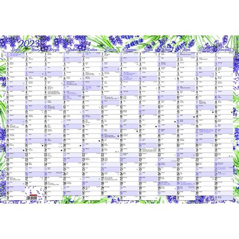 Nástěnný Roční Kalendář 600x420 Mm Levandule 2023 Plánovací Mapy
