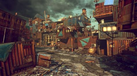 Container City Apocalypse Landscape Post Apocalyptic Art Dystopian Art