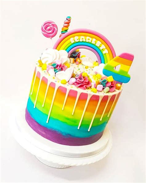 Rainbow Decorated Cake Cake Decorations