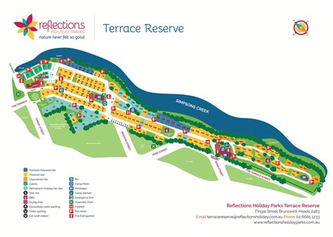 Terrace Reserve Holiday Park Map - Reflections Holiday Park