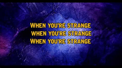 People Are Strange The Doors Lyrics Youtube