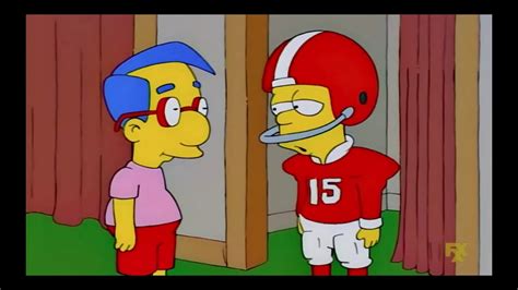 The Simpsons Bart Plays Football Youtube