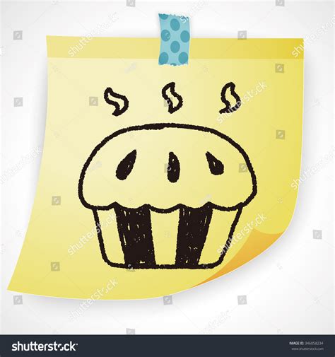 Cupcake Doodle Drawing Stock Vector Royalty Free 346058234 Shutterstock