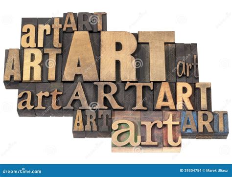 Art Word Abstract In Wood Type Stock Images Image 29304754