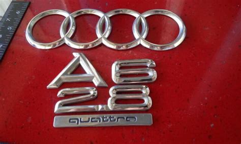 95 2000 Audi A6 Quattro Rear Emblem Badge Complete Set Sign Logo Oem