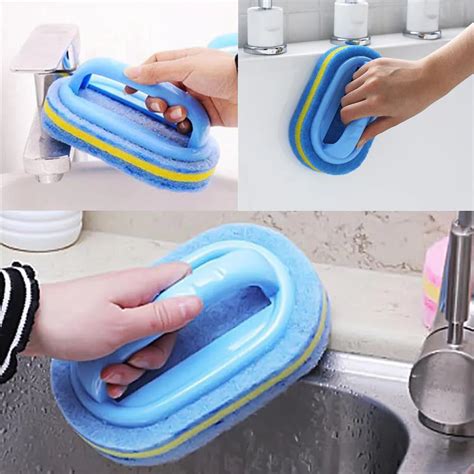 1pcs Flexible Plastic Sponge Cleaning Fibre Cotton Bathroom Bathtub