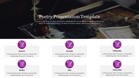 Buy Now Poetry Presentation Template Powerpoint Slide