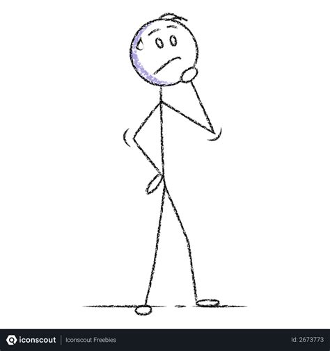 Best Free Confused Stickman Illustration Download In Png And Vector Format