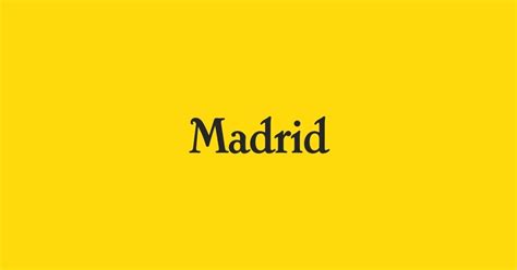 Madrid Madrid Typeface Design Font Shop