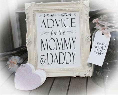 Advice for the Mommy & Daddy -Baby Shower Game-Tag Book ...
