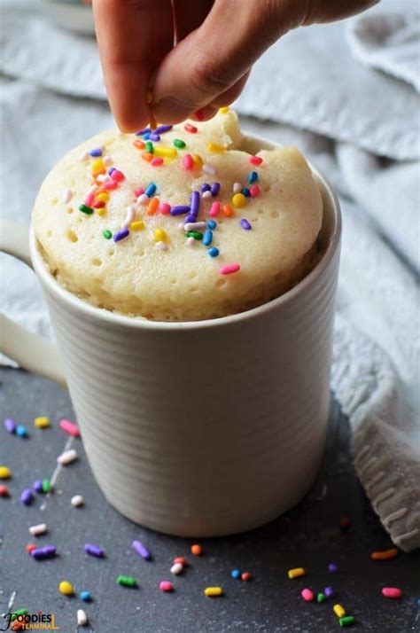 · this easy vanilla mug cake is made in the microwave and ready in minutes! Vanilla Mug Cake No Egg | Eggless Vanilla Mug Cake {Microwave) » Foodies Terminal