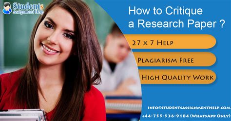 It all starts with conducting research and organizing a solid introduction, which is made up of a few key points which highlight your critique. How to Critique a Research Paper- Examples And Strategies