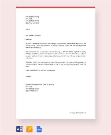 Letter of invitation to ireland sample : FREE 14+ Sample Formal Invitation Letter Templates in MS ...