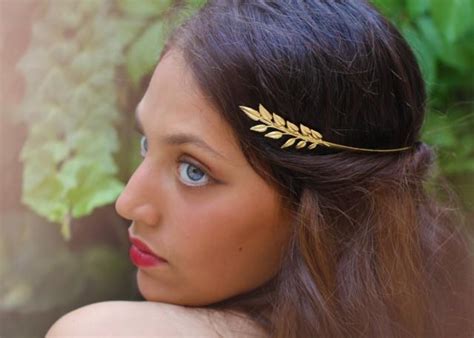 olive leaf greek goddess headband leaves headband bridal hair accessories grecian crown gold